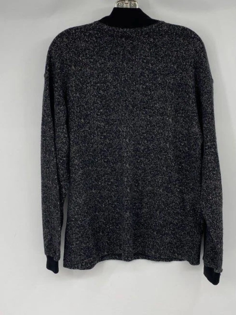 Versace women's grey speckled knit 1/4 zip pullover sweater authentic with COA - Picture 2 of 6